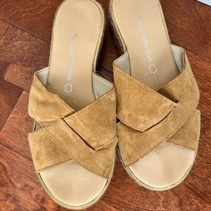 Suede summer platform sandals